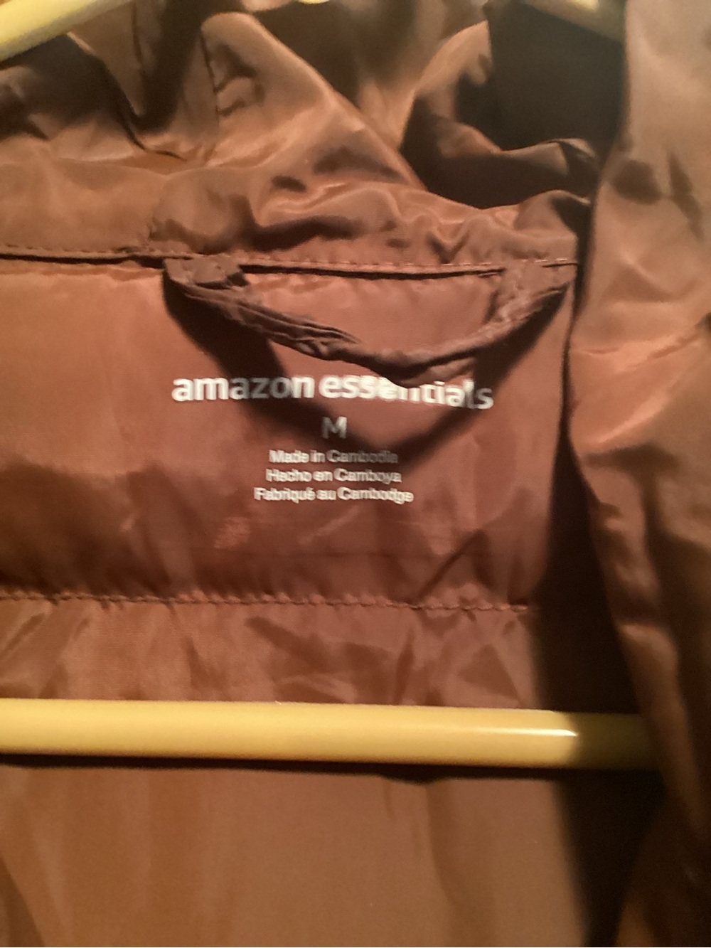 Amazon Essentials Brown Quilted Hooded Puffer Jacket - Picture 8 of 8